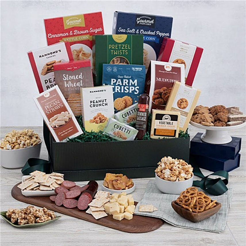 Sweet and Salty Snack Gift Basket:Send Dry Fruits to USA