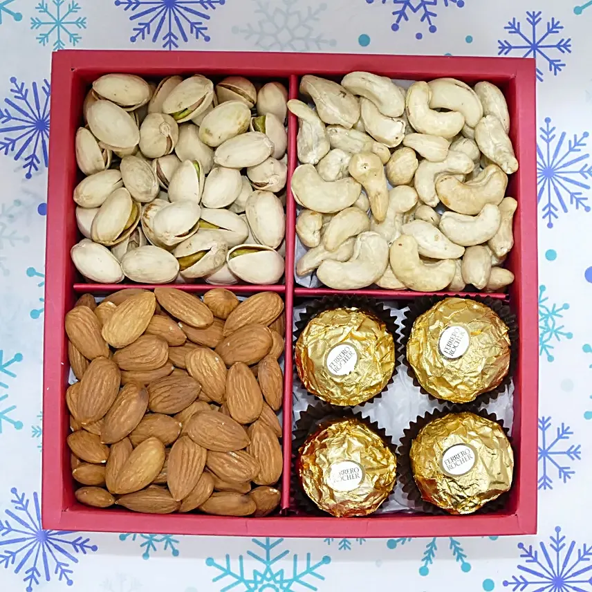 New Year Dry Fruit And Chocolate Package