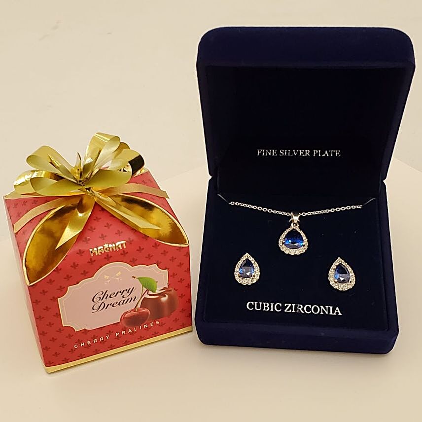 Silver Plated Teardrops Gift Set
