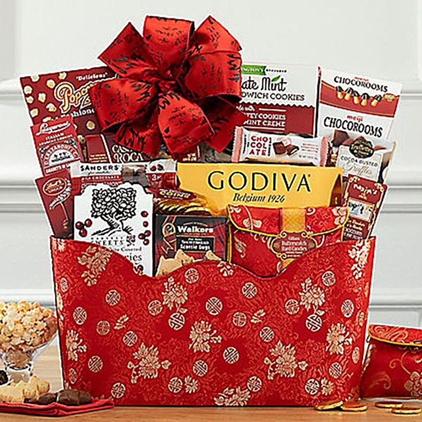Chinese New Year Gift Basket:Send Chinese New Year Gifts to USA