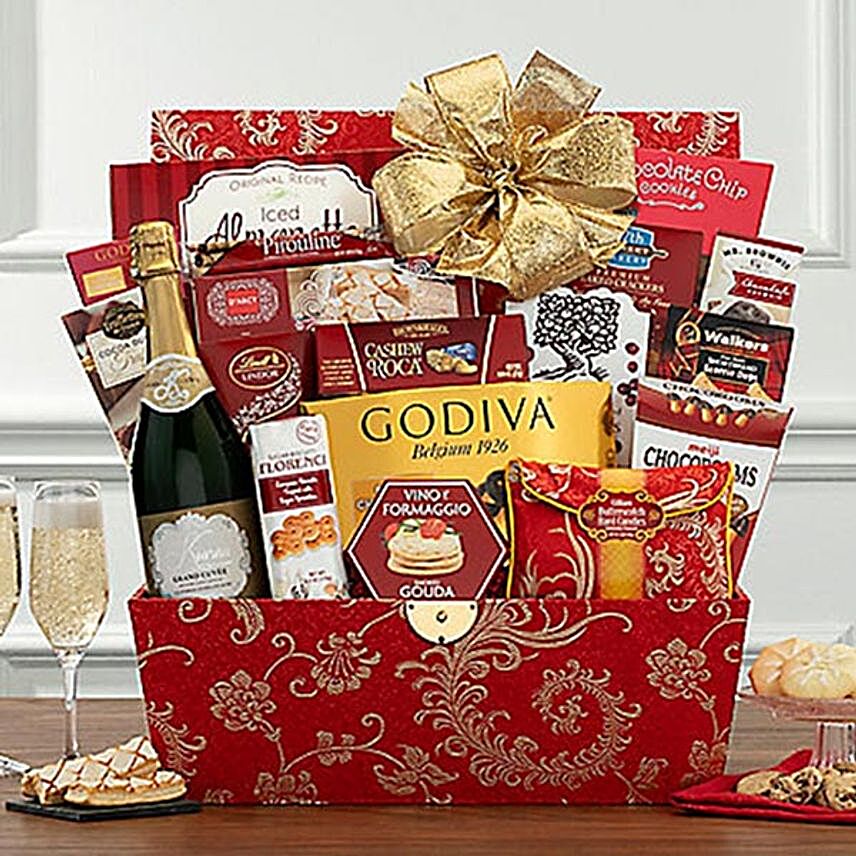 Chinese New Year Sparkling Wine Basket