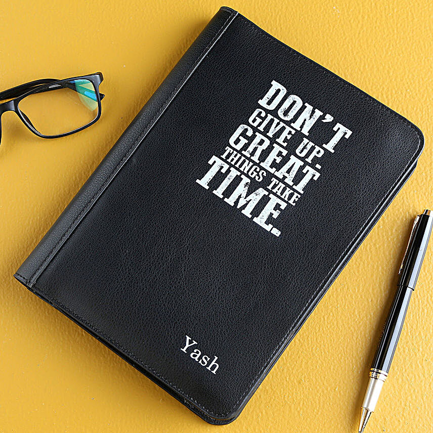 Personalised Leather Cover Classic Notebook