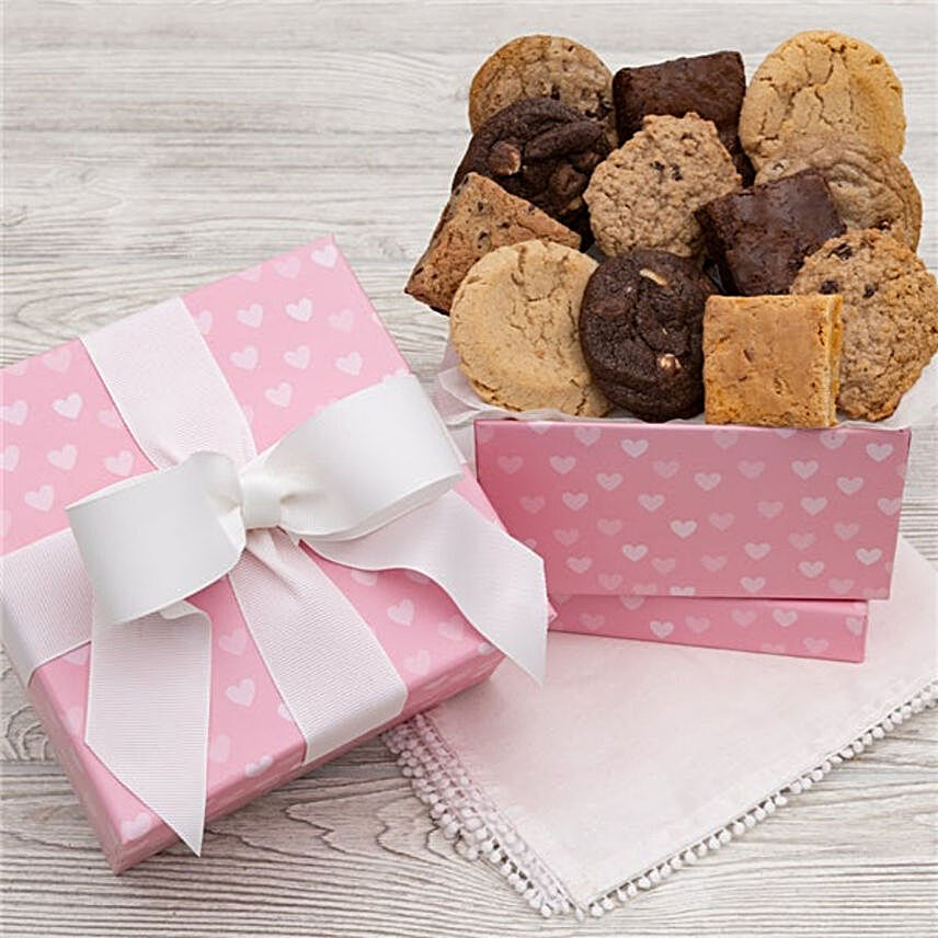 With Love Cookie and Brownie Gift Box:Gift Baskets USA