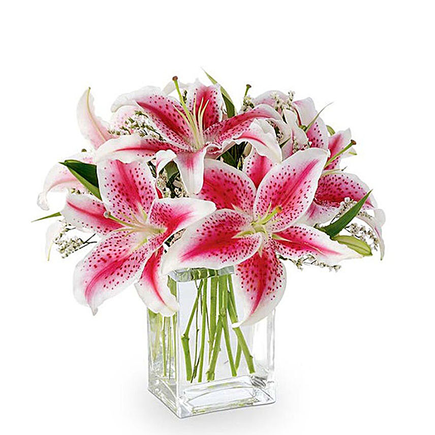 Exquisite Mixed Flowers Arrangement:Lilies