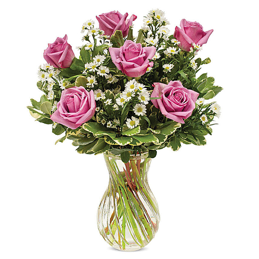 Rose & Monte Casino Blooms Vase Arrangement