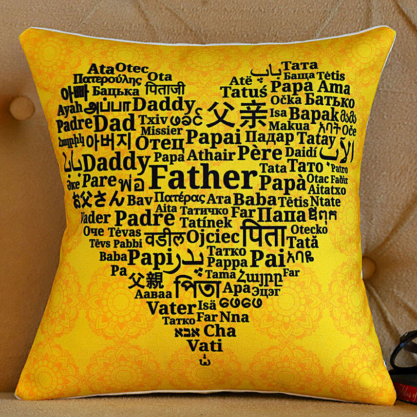 Happy Father s Day Printed Cushion