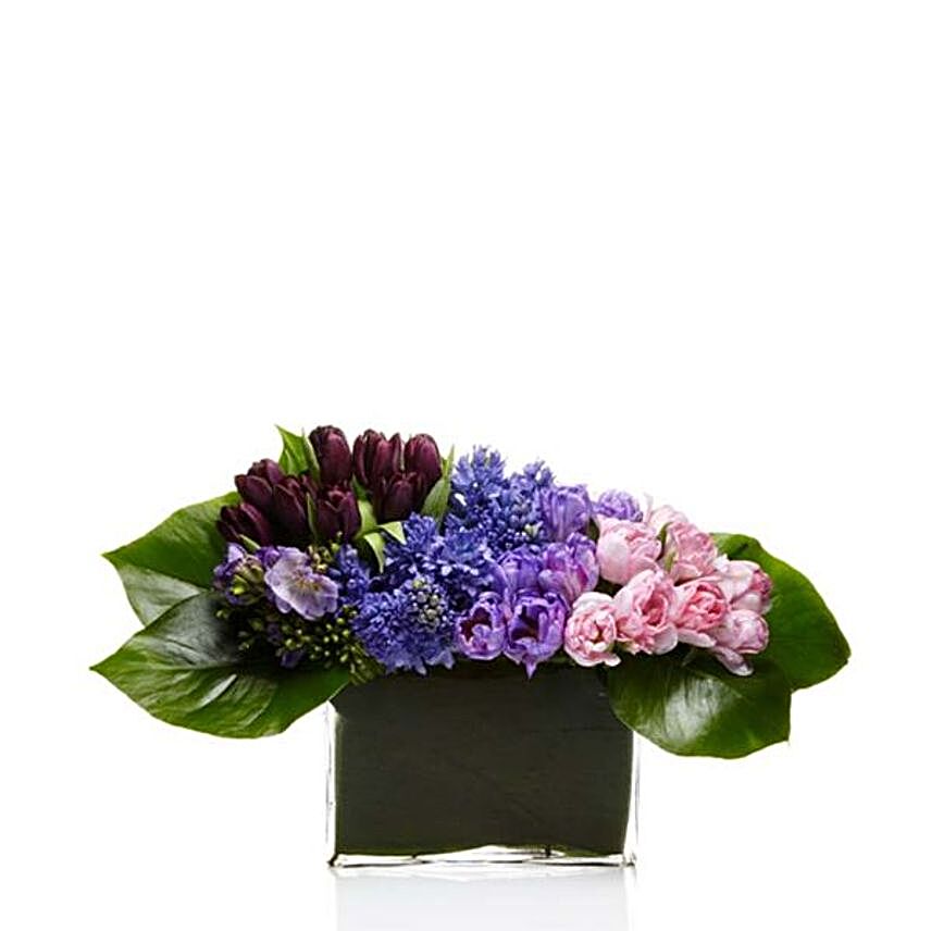 Premium Mixed Flowers Vase