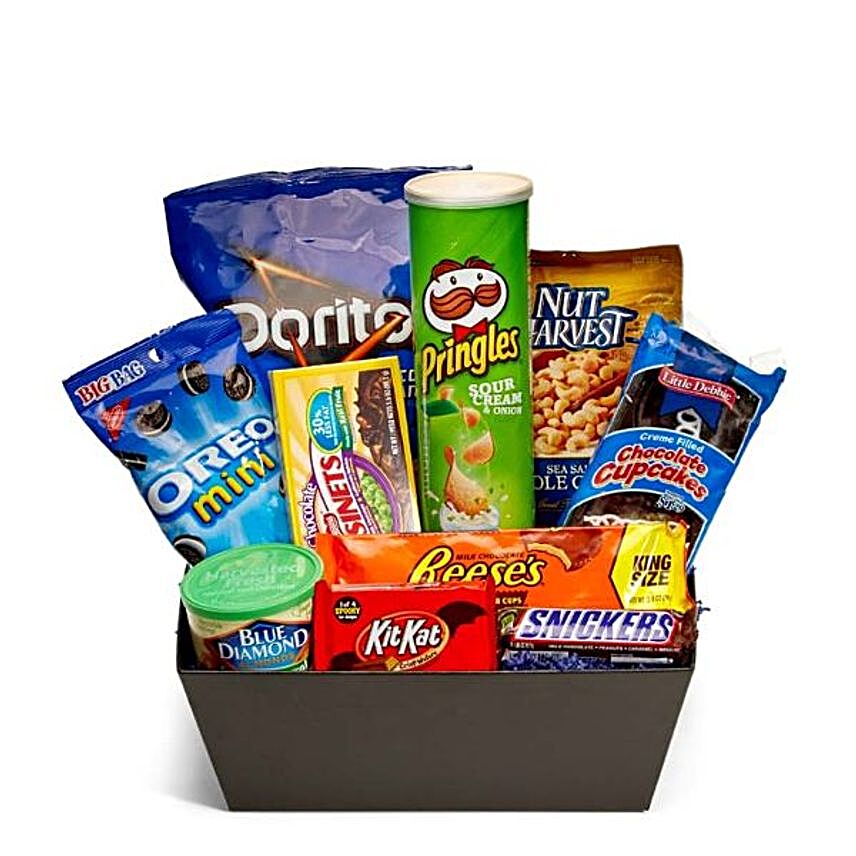 Ultimate Junk Food Basket:Admin Day Gifts USA