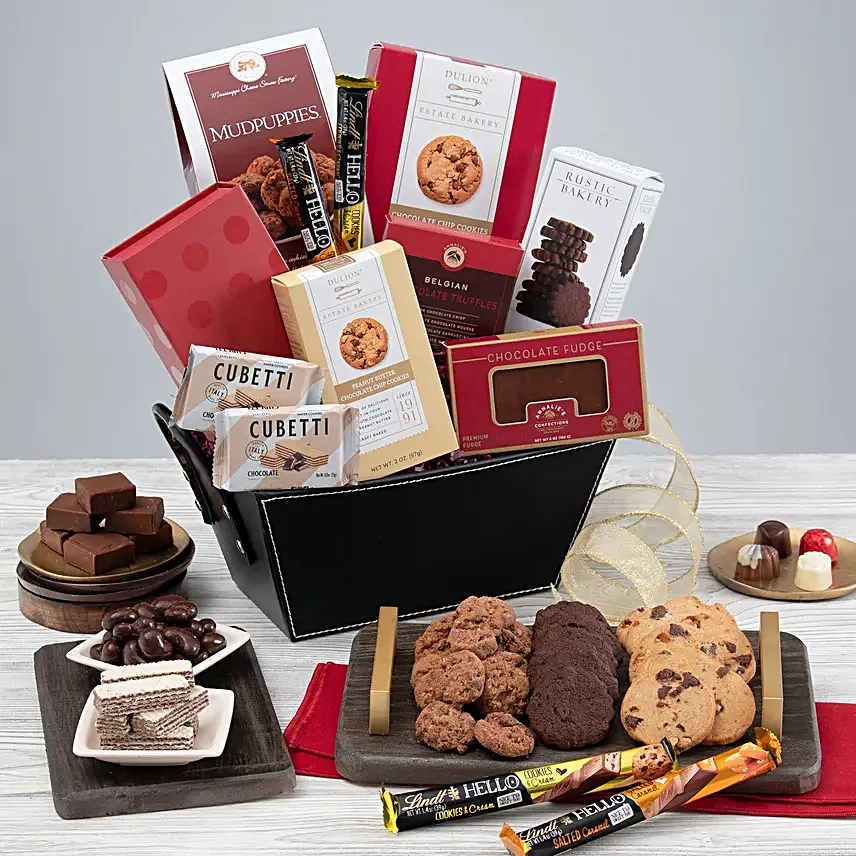 Classic Chocolate Gift Basket:Gift Hampers to Usa