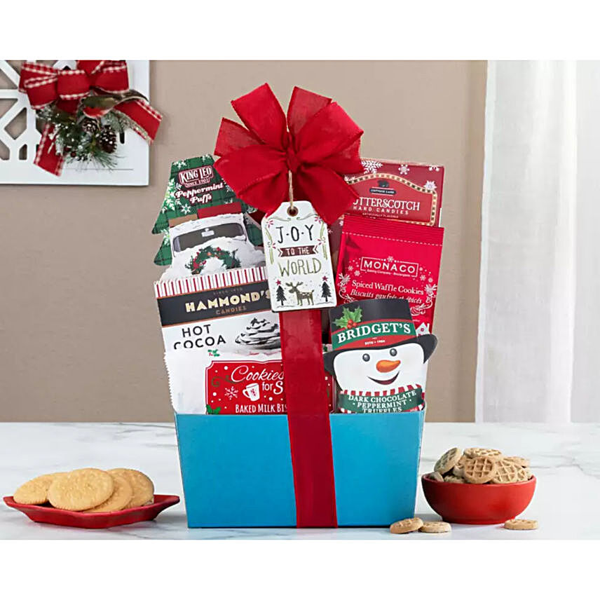 Christmas Happiness Assorted Sweet Treats Hamper:Send Christmas Gifts to USA