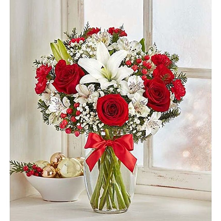 Heavenly Mixed Flowers Vase