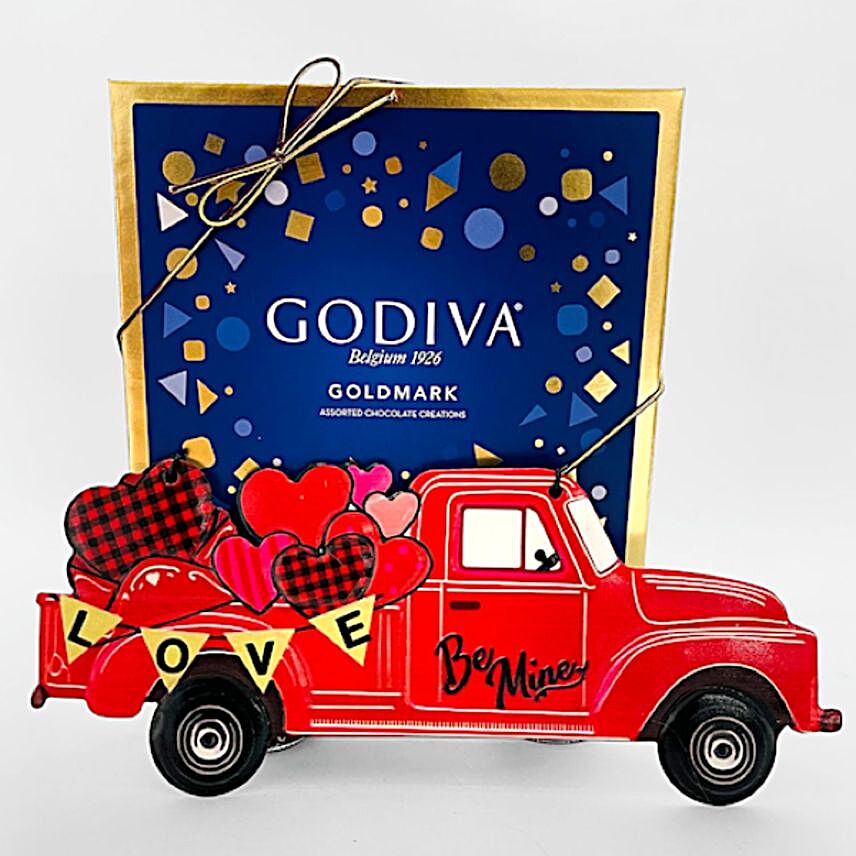 Be Mine Hanging And Godiva Chocolates:Valentine's Day Chocolates to USA