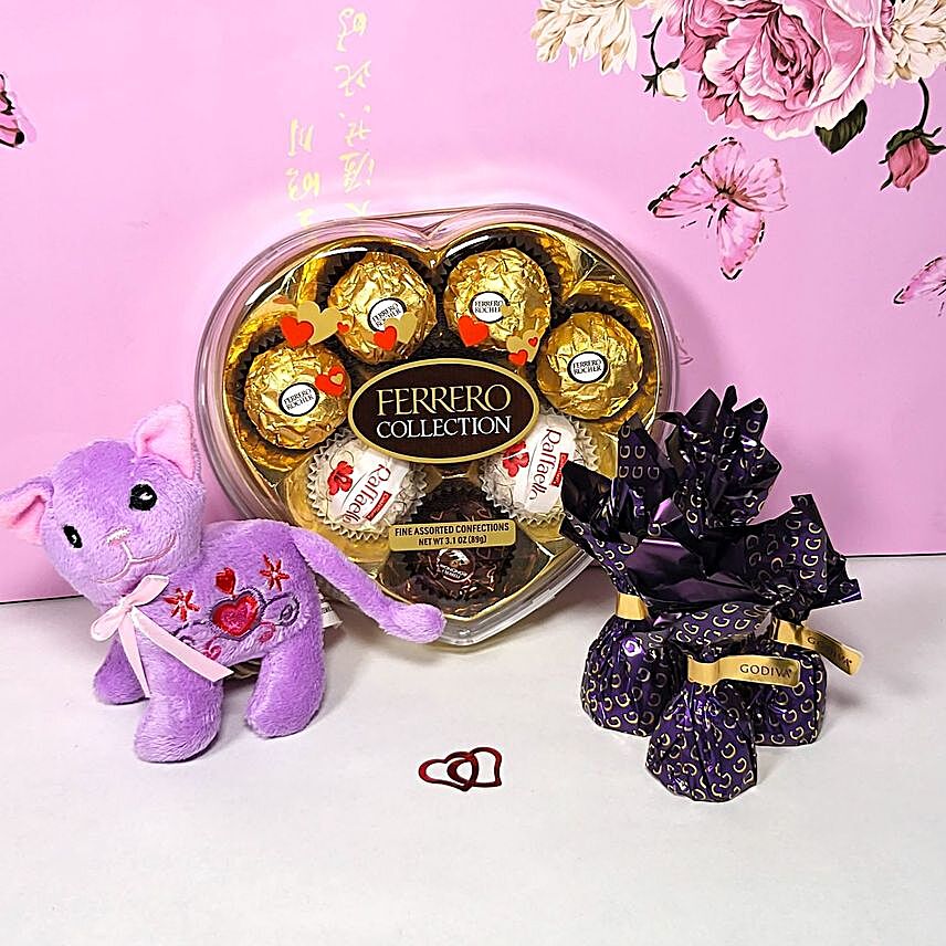 Happy Valentines Day Chocolates And Soft Toy