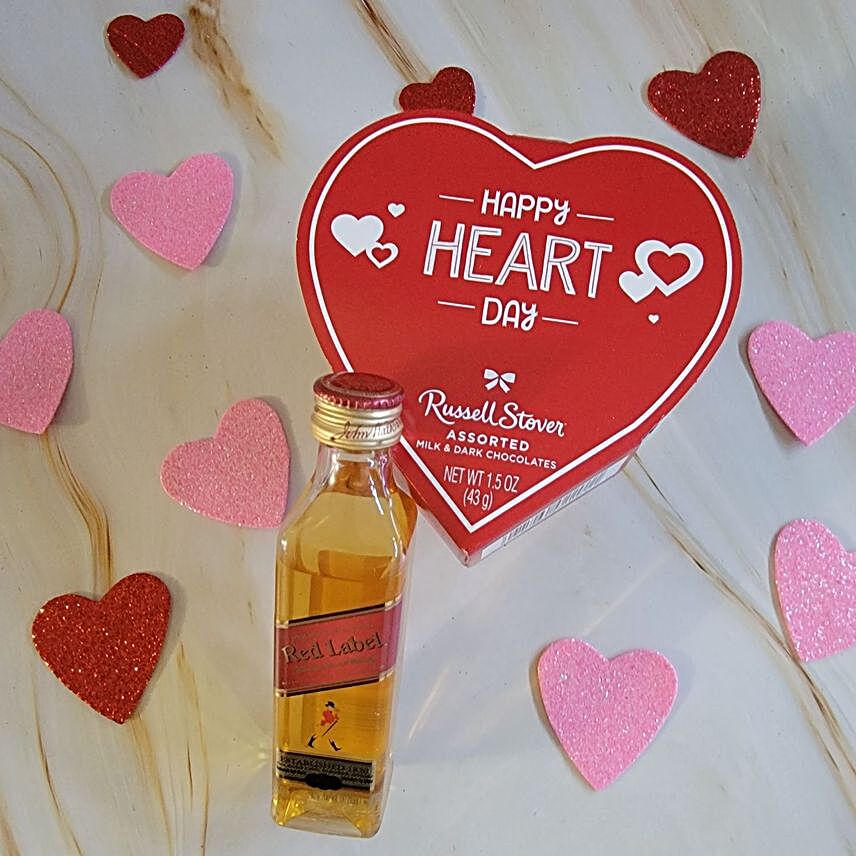 Happy Heart Day Chocolate Box And Red Johny:Send Gifts to New Jersey