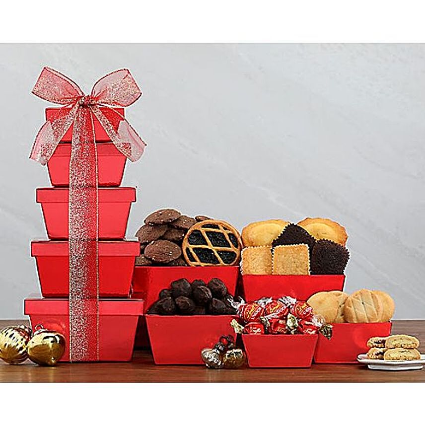 Brownie, Candy And Cake Gift Tower