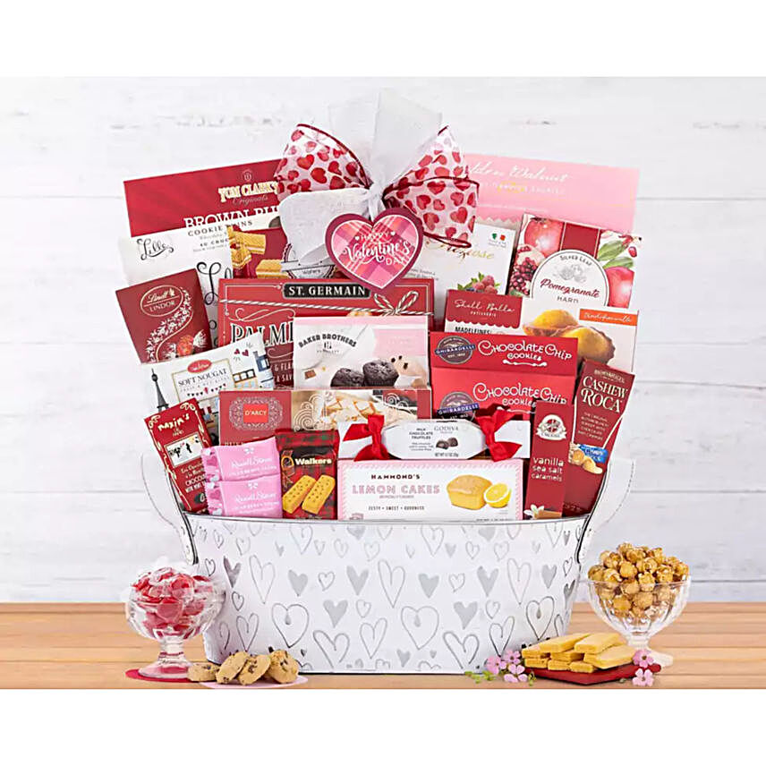 Valentine Extravaganza Gift Basket:Valentines Day Gift Baskets in USA