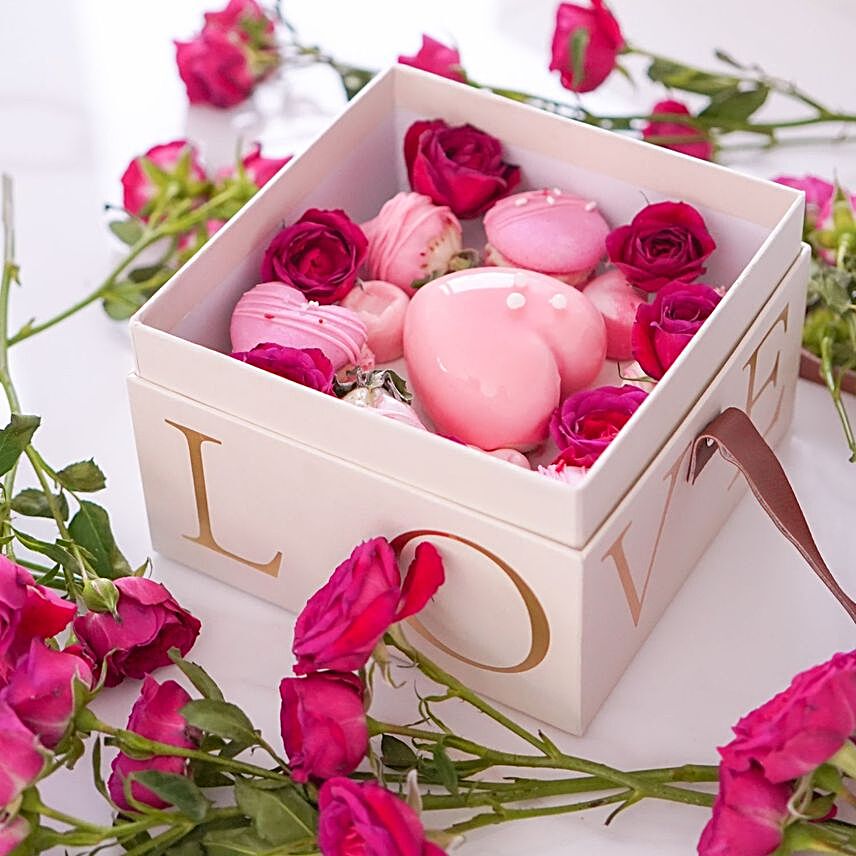 My Valentine Sweet Treats Box:Send Valentines Day Cakes to USA
