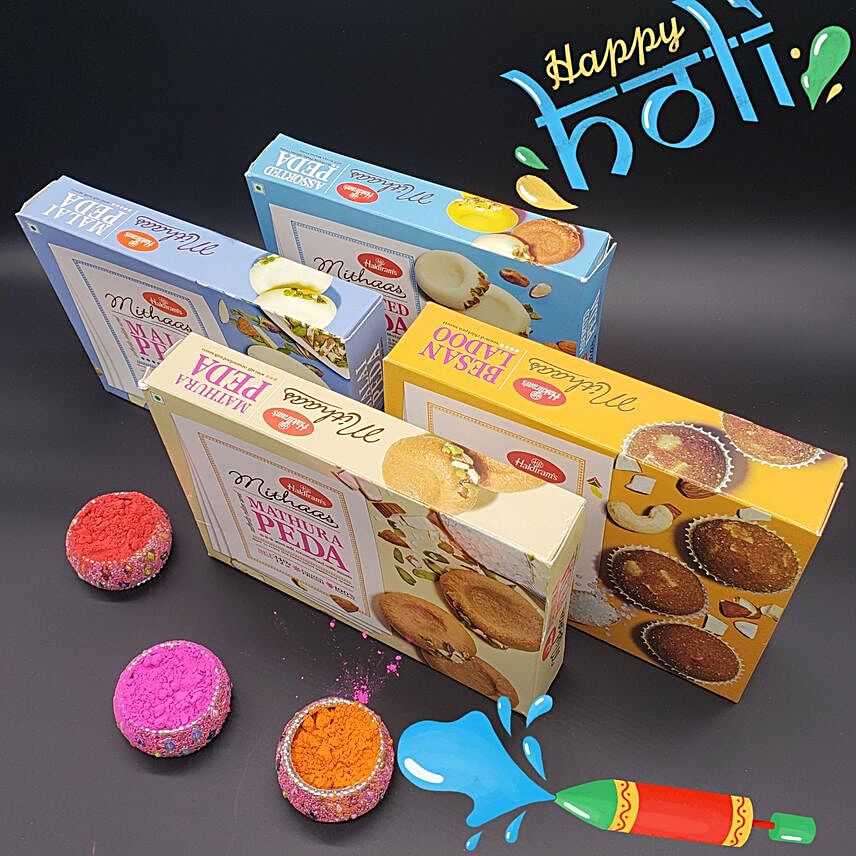 Happy Holi Gulal And Sweets:Holi Presents to USA