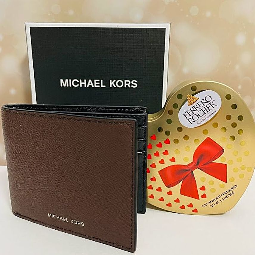 Michael Kors Mens Brown Wallet And Ferrero Rocher