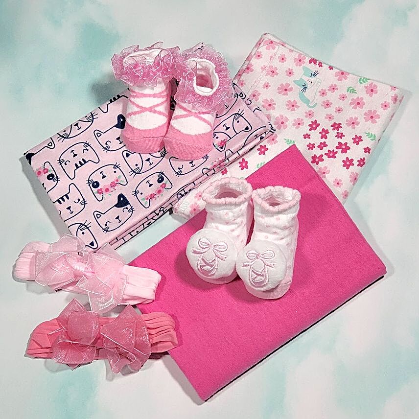 Baby Pink Gift Set:Newborn Baby Gifts to USA