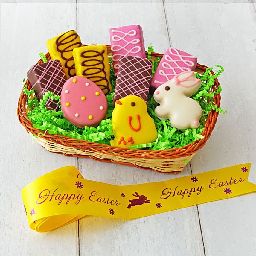 Easter Brownies And Cookies Basket