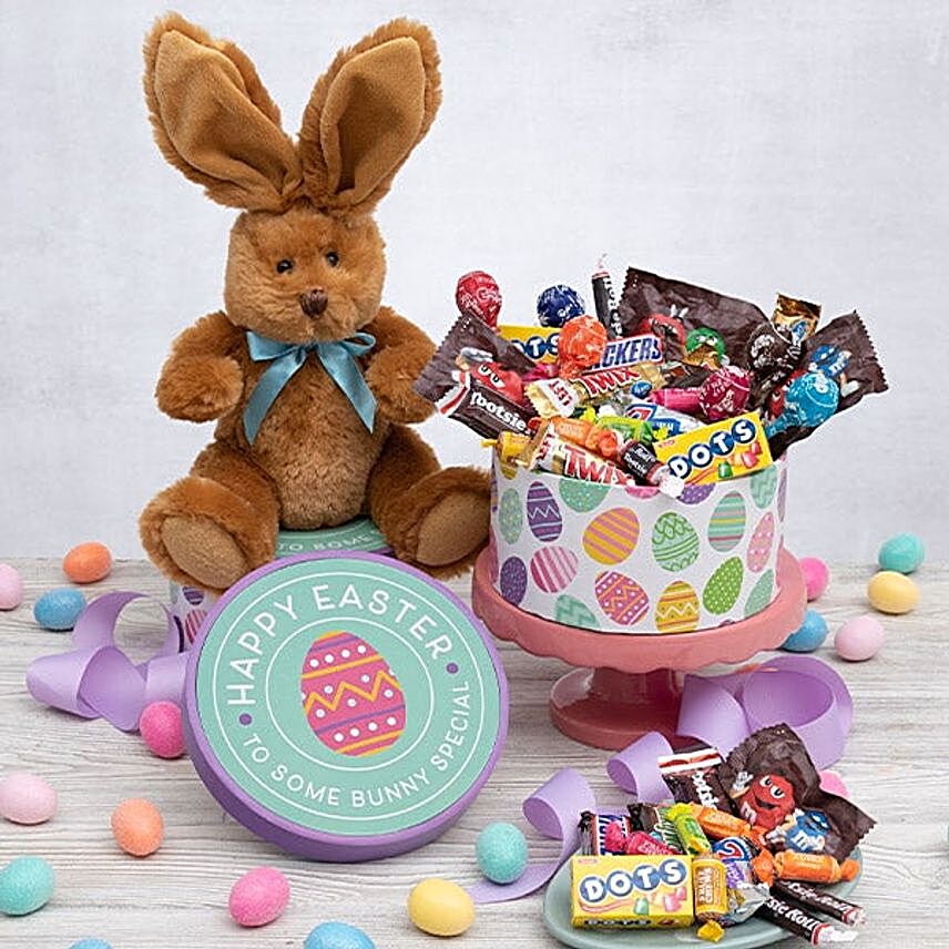 Happy Easter Bunny Candy Gift Box:Send Easter Gifts to USA