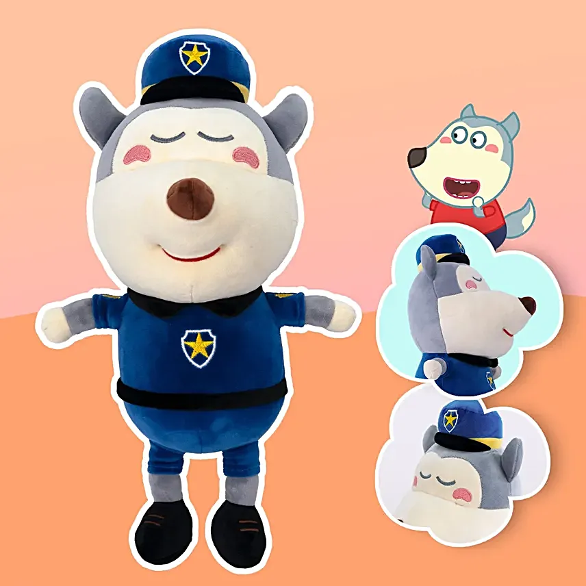 Wolfoo Police Soft Toy