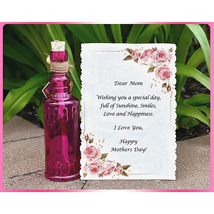 Personalised Mothers Day Greetings Message In A Bottle:Personalised Gifts to USA from India