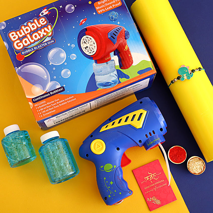 Sneh Cute Dino Kids Rakhi & Bubble Galaxy Toy