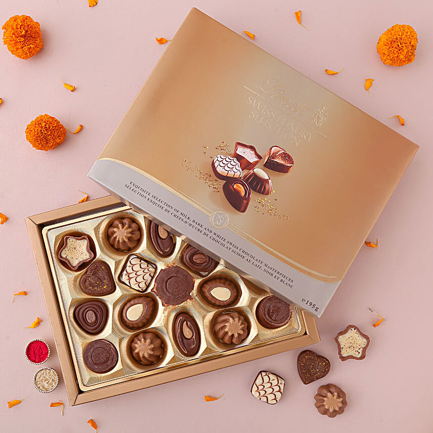 Lindt Swiss Luxury Collection With Roli Chawal:Bhai-Dooj Chocolates to USA