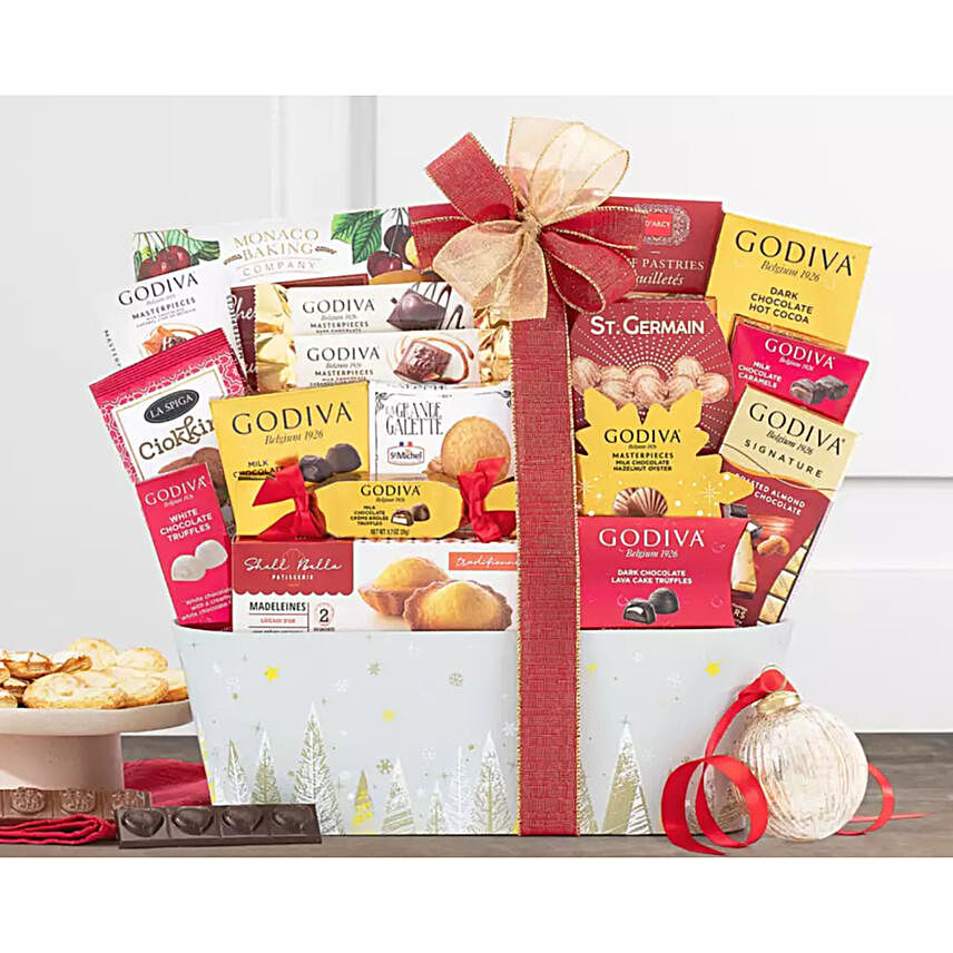 Godiva Chocolate Holiday Wishes Basket