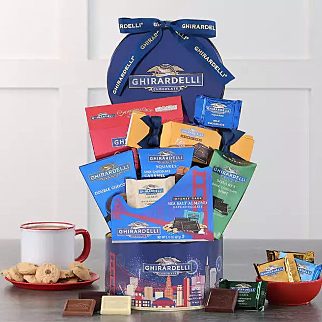 Ghirardelli Dark Chocolate Gift Basket usa | Gift Ghirardelli Dark ...