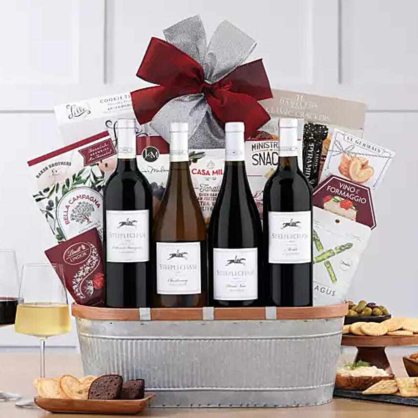 Cliffside Quartet Wine Basket