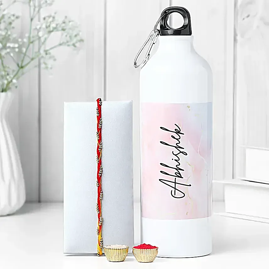 Sacred Mauli Rakhi N Bottle Combo