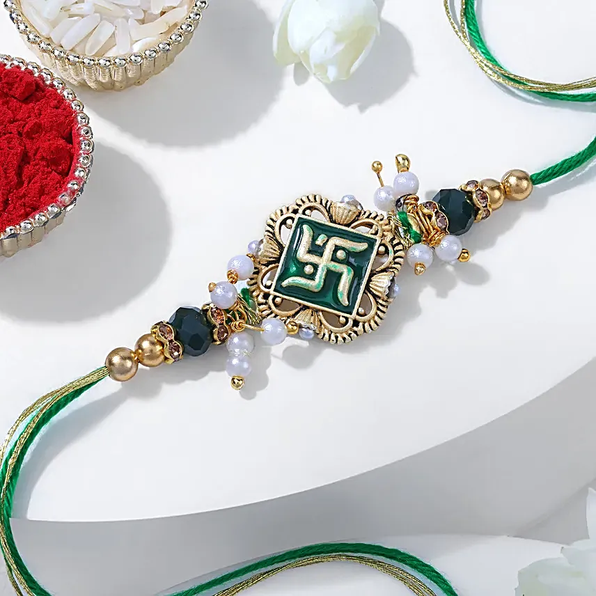 Sacred Swastik Designer Rakhi