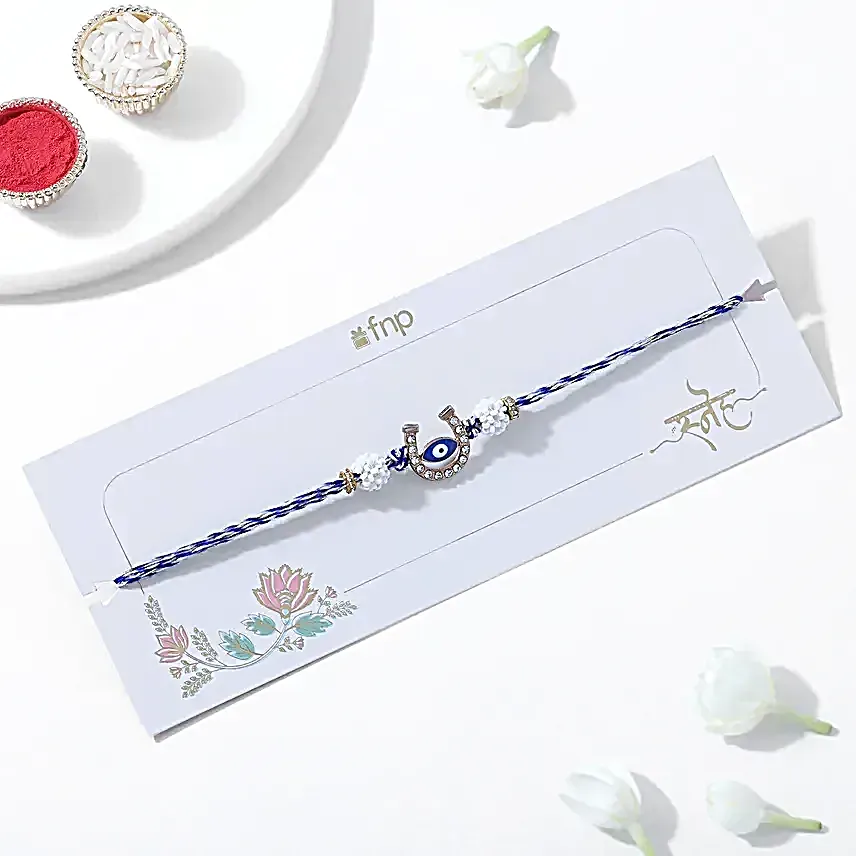 Kaju Katli N Evil Eye Rakhi Gift