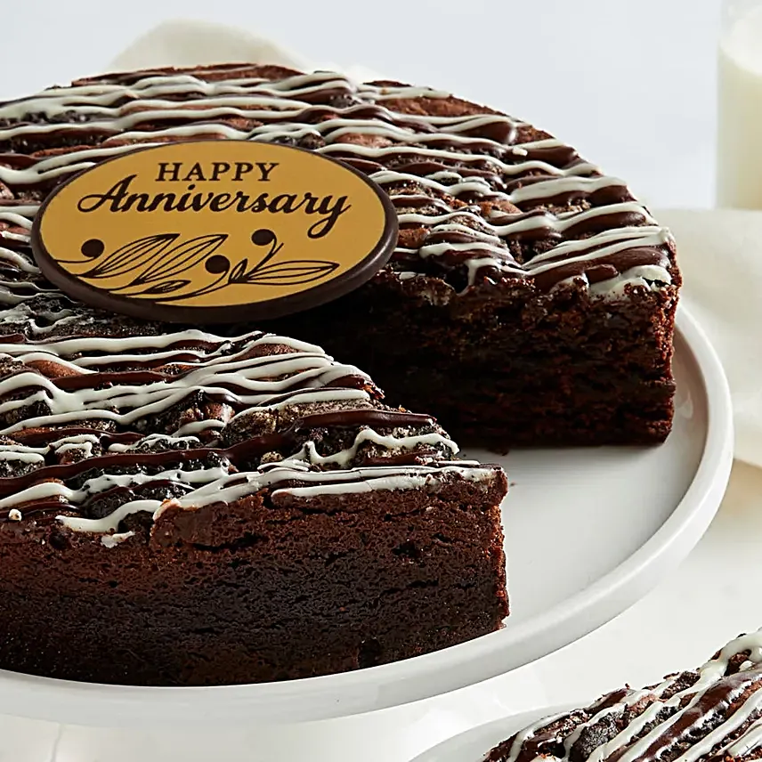 Anniversary Cookies And Cream Brownie Cake