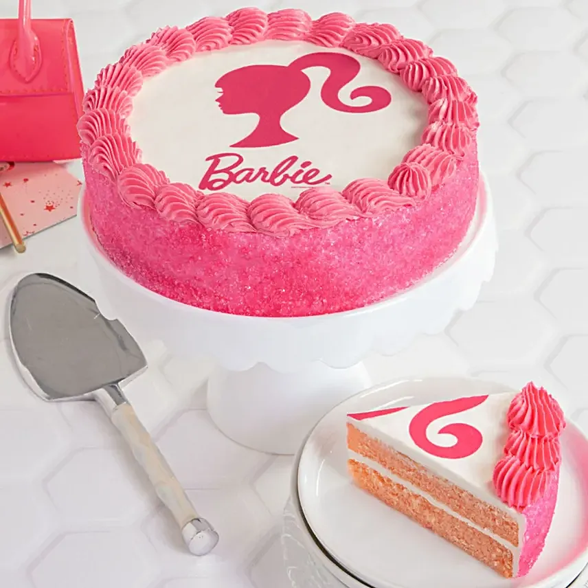 Barbie Theme Strawberry Cake