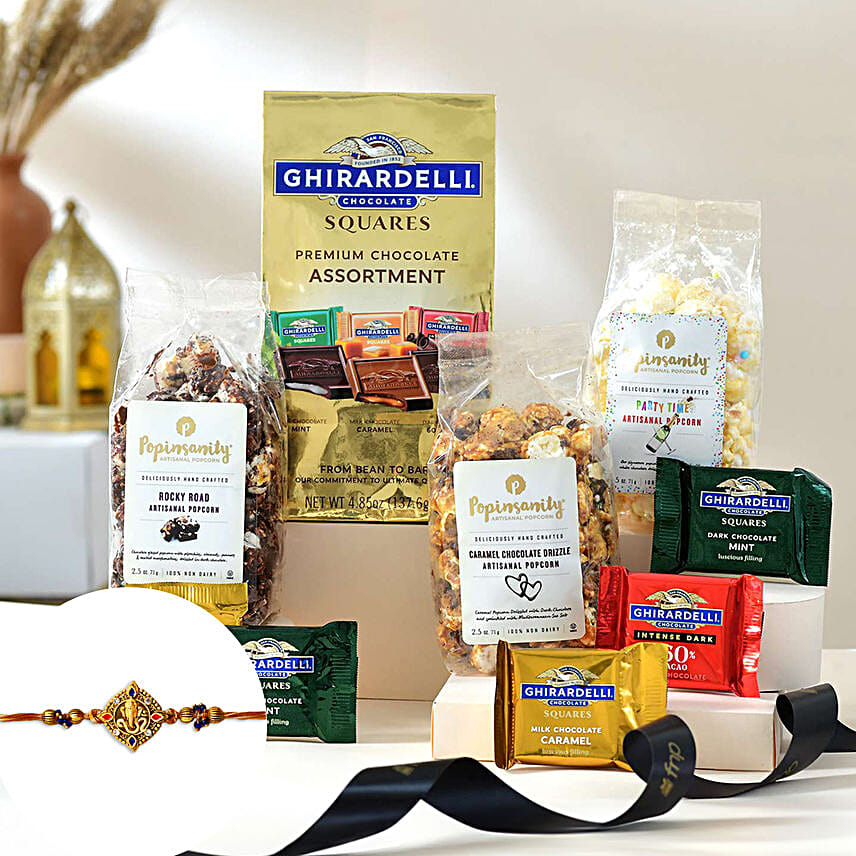 Celestial Ganesha Serenade Rakhi N Delectable Treats