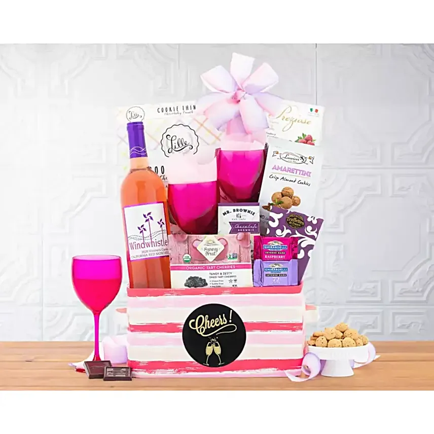 Cheers Moscato Wine Gift Basket