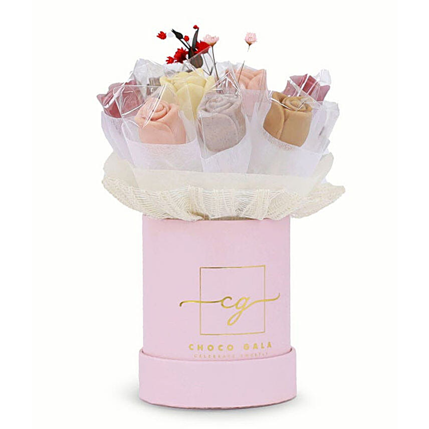 Chocolate Rose Bouquet Pink