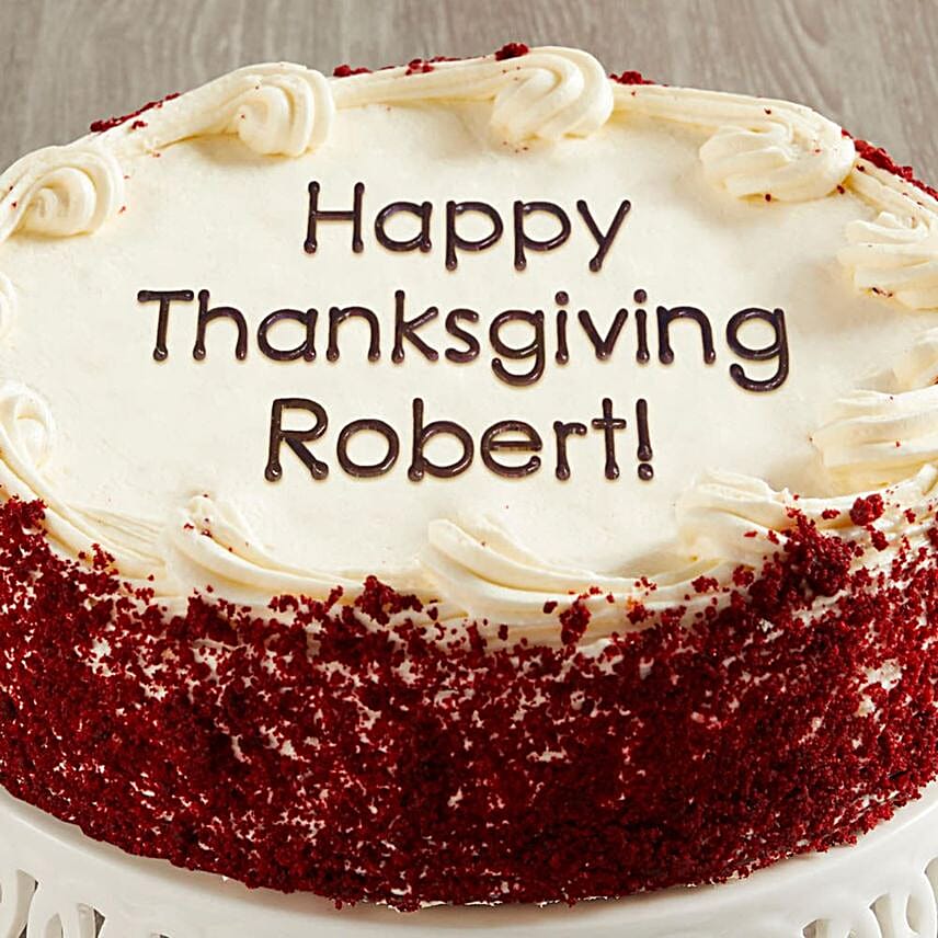 Classic Red Velvet Cake With Personalization
