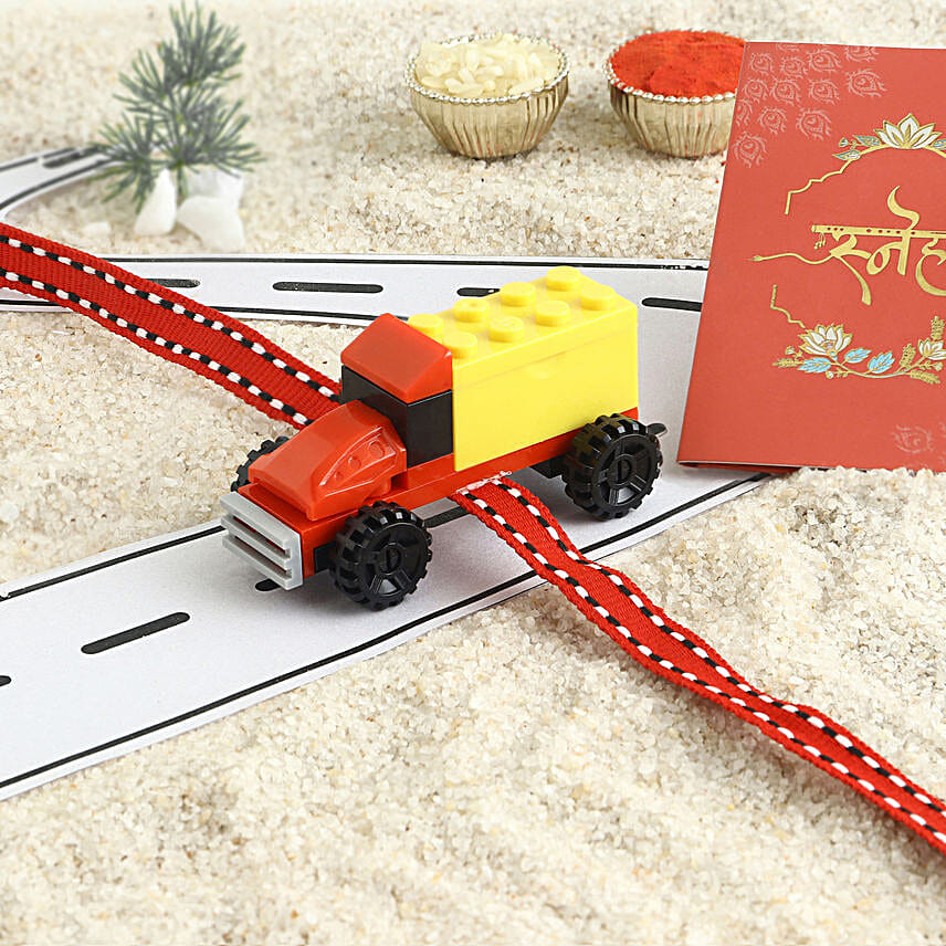 Construction Truck Rakhi N Toy Set