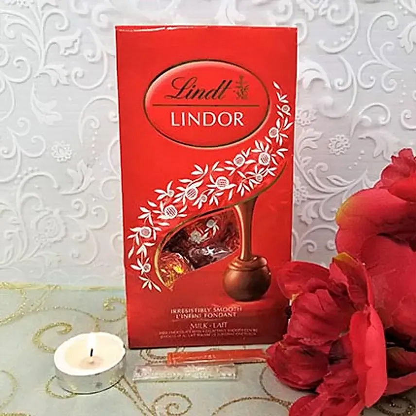 Diya With Roli Tikka N Lindt