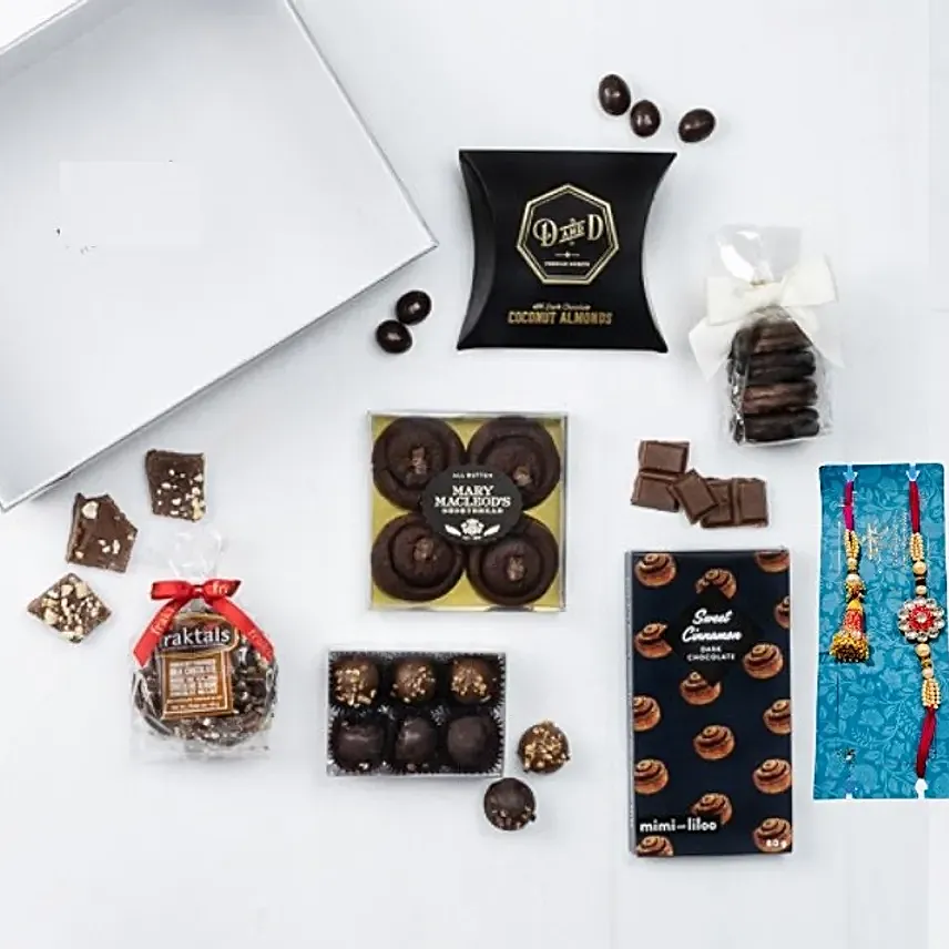 Elegant Meenakari Rakhi N Gourmet Treats