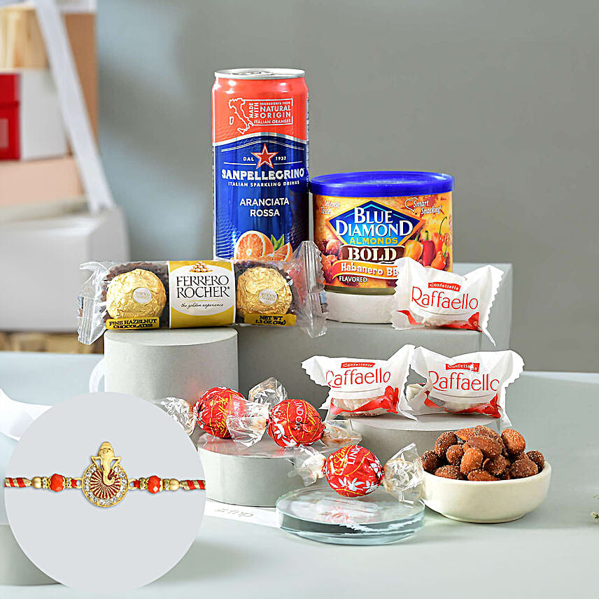 Ethereal Ganesha Harmony Rakhi N Treats Combo