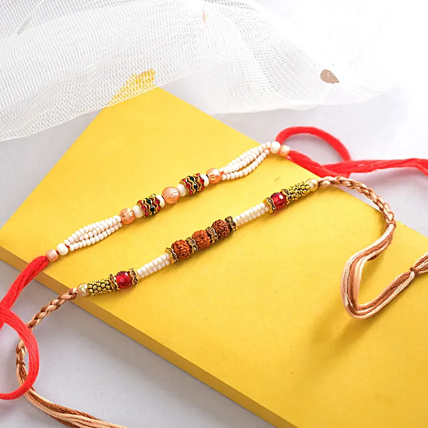Ethnic Beads Rakhi Set N Traditional Treats