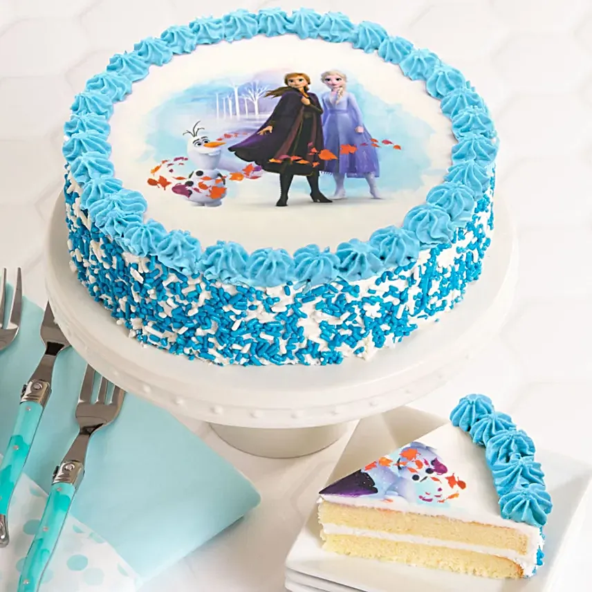 Frozen Theme Strawberry Cake