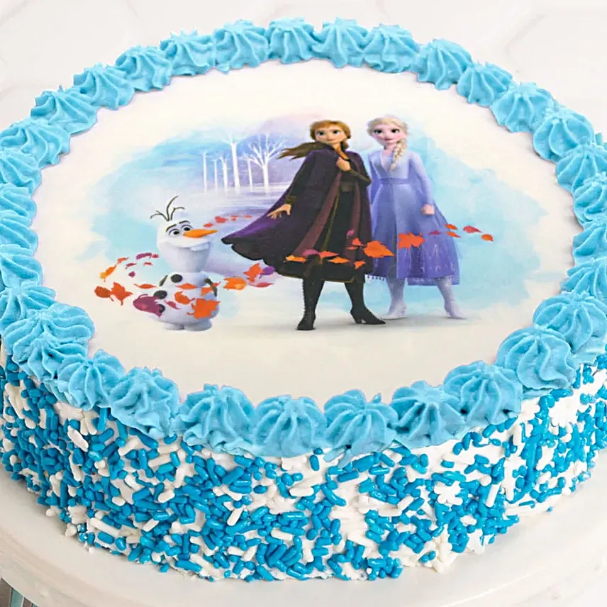 Frozen Theme Strawberry Cake