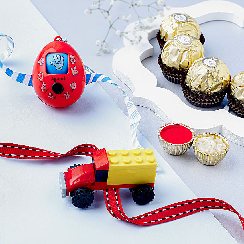 Giggles N Creativity Rakhi Duo N Chocolate Treat